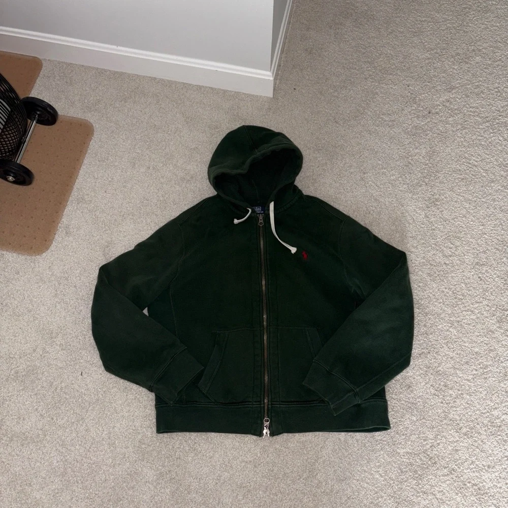 Polo by Ralph Lauren size XL green zip hoodie - Picture 2 of 5